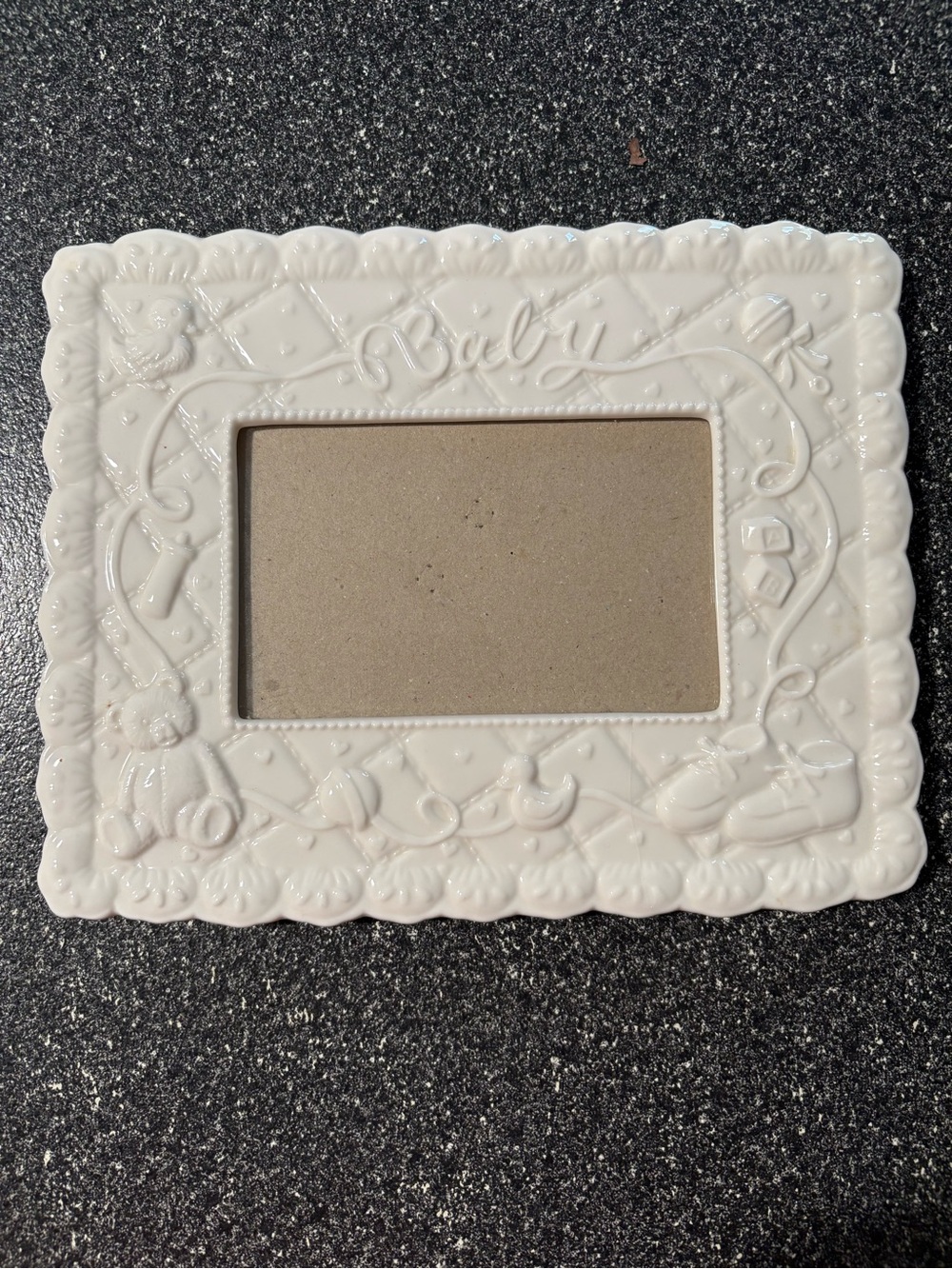 Baby Ceramic Picture Frame in White